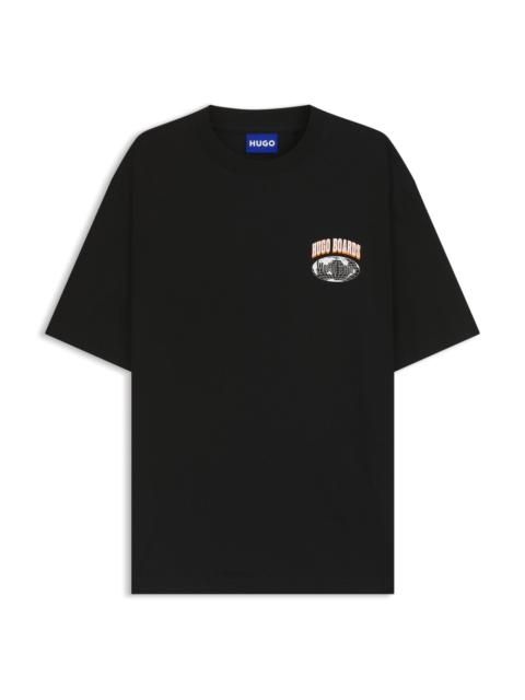COTTON JERSEY T-SHIRT WITH MIXED-PRINT LOGO