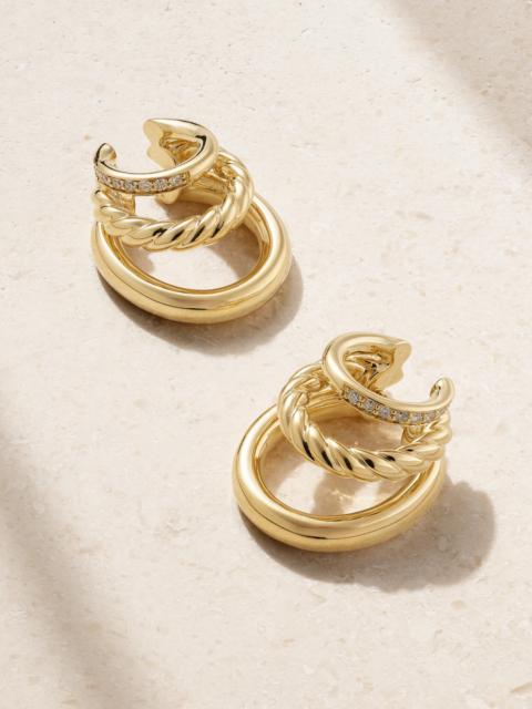 Dy Mercer 18-karat Gold Diamond Hoop Earrings