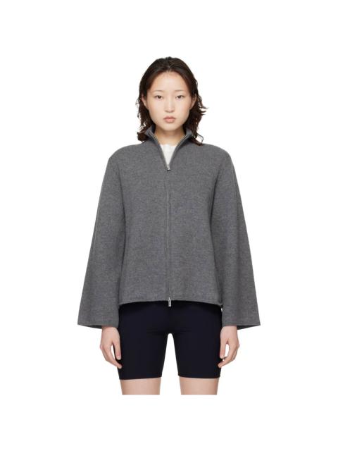 Gray Gabi Zipped Cashmere Sweater