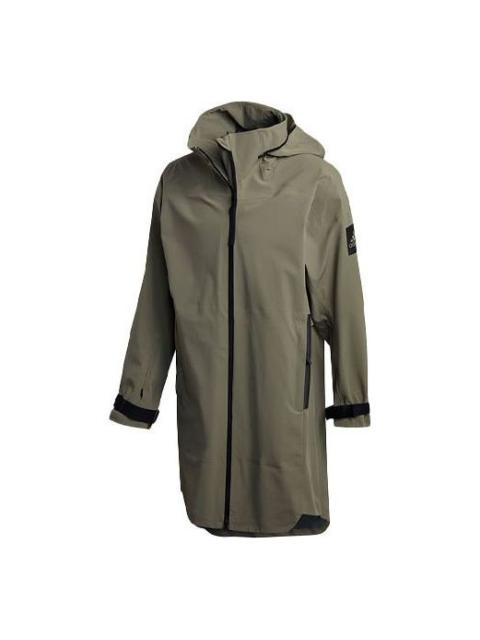 adidas Casual Sports Windproof Stay Warm Hooded Jacket Green GD9427