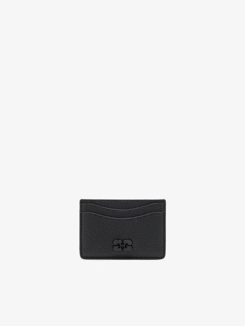 GRAINED BLACK GANNI BOU CARD HOLDER