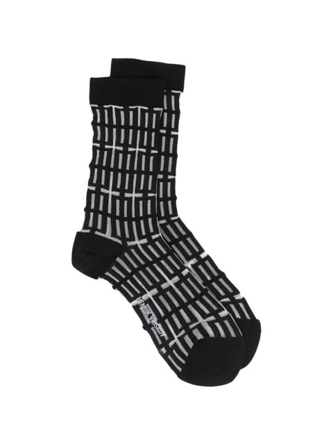 WINDOW TIME SOCKS FEMME - DARK GRID