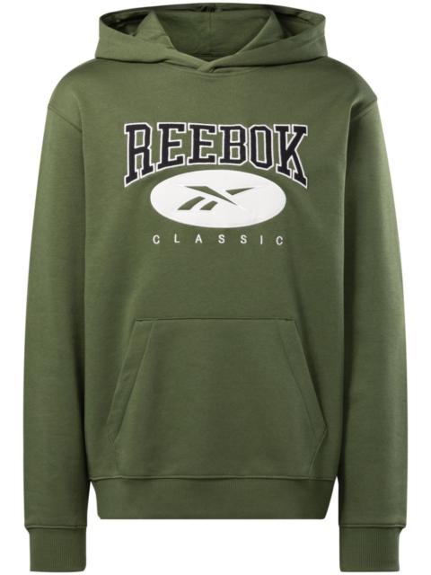 Varsity logo-embroidered hoodie