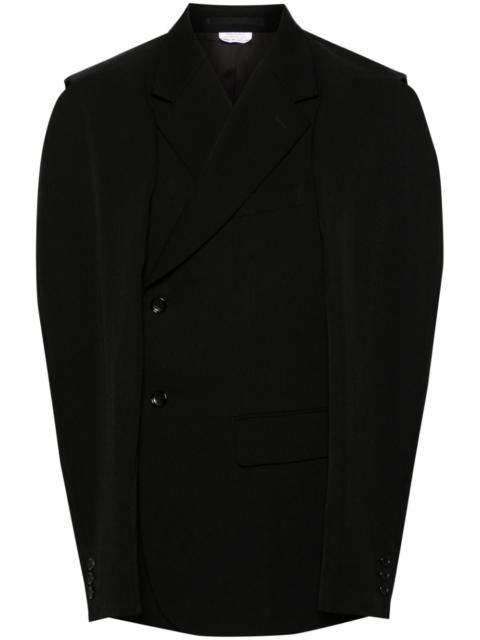 cut-out single-breasted blazer