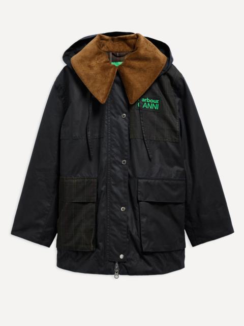 x GANNI Waxed Duffle Coat