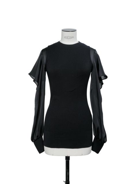 Satin x Cotton Knit Pullover