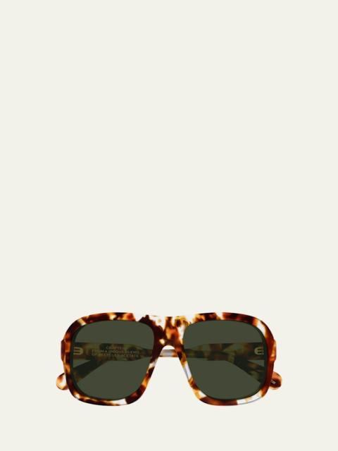 Gayia 58mm Recycled Acetate Navigator Sunglasses
