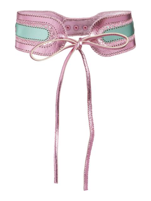 Metallic Vegan Leather Belt