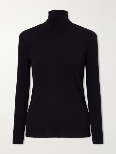 Cono wool-jersey turtleneck top Black