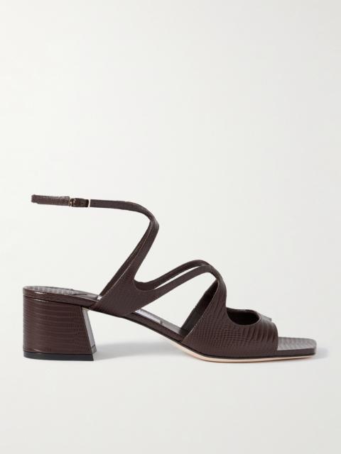 Azilia 45 Lizard-effect Leather Sandals