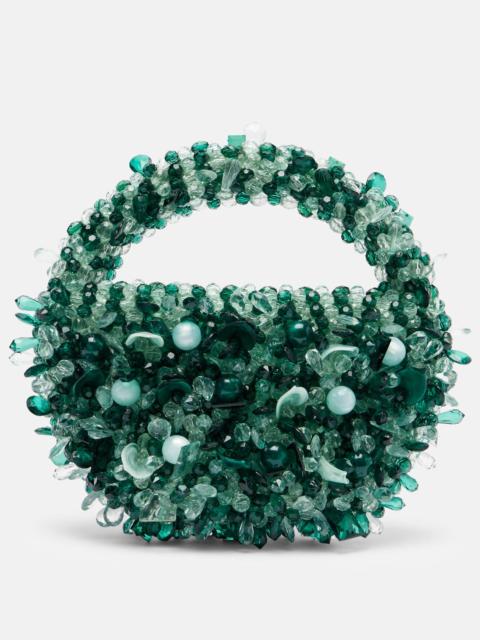 Sirena beaded tote bag