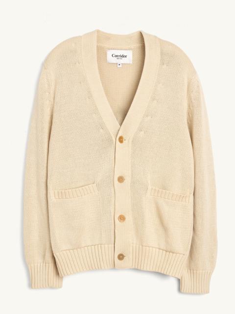 ACID WASH CARDIGAN - NATURAL