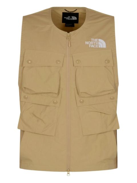 multi-pocket zip-front gilet