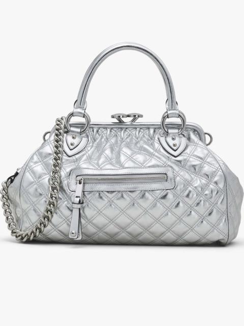 RE-EDITION QUILTED METALLIC LEATHER STAM BAG