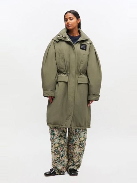 GREEN TRI-LAYER PARKA COAT