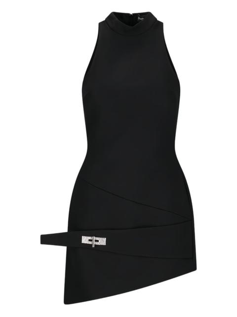 asymmetric halterneck mini dress