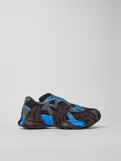 Blue and Gray Textile Sneakers