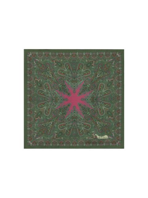 floral paisley silk pocket square