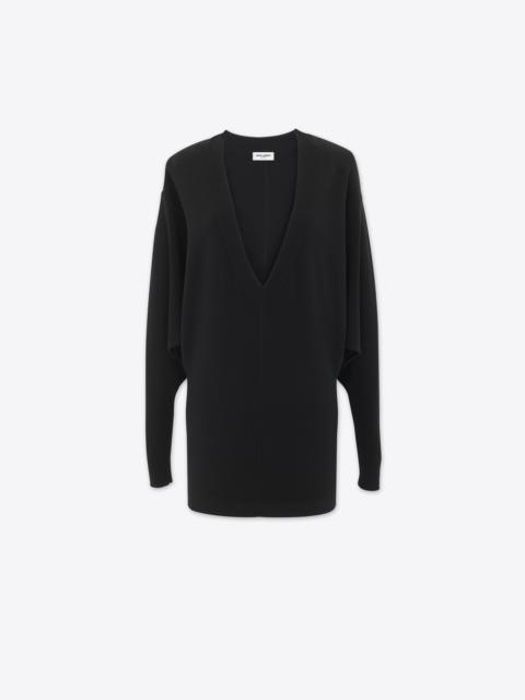 v-neck sweater dress in wool