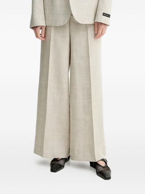 pleated wide-leg trousers
