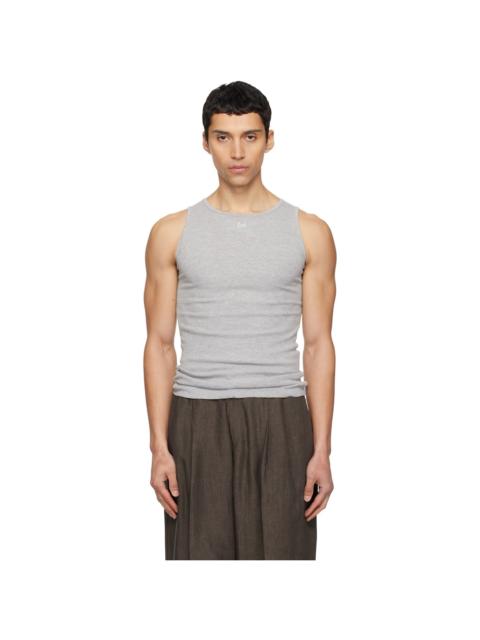 Gray Logo Patch Tank Top