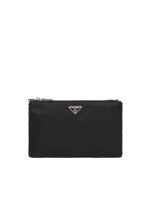 Re-Nylon 및 Saffiano 가죽 파우치