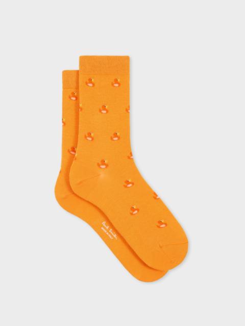 Women's Orange 'Duck' Socks