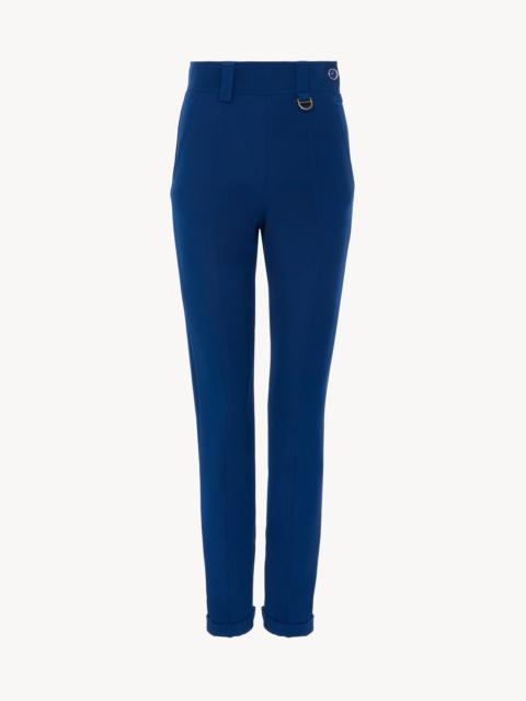 HIGH-RISE FITTED PANTS IN STRETCH TRICOTINE