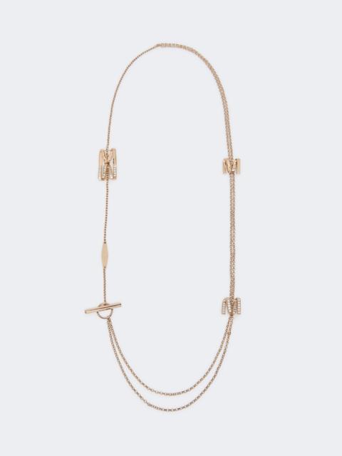 TENZONE Long necklace with Monogram details - IVORY