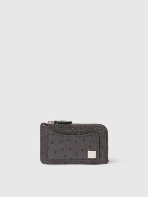 Ryder Ostrich Zip Cardholder