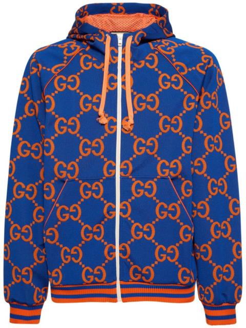 GG technical jacquard hooded sweatshirt