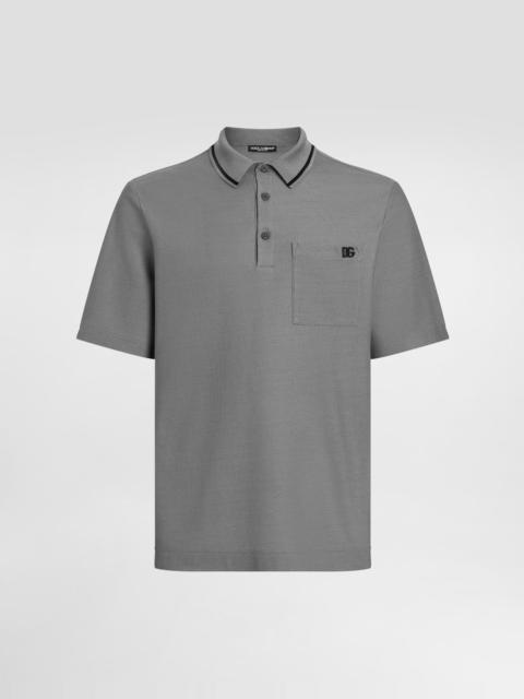 Cotton piqué polo shirt