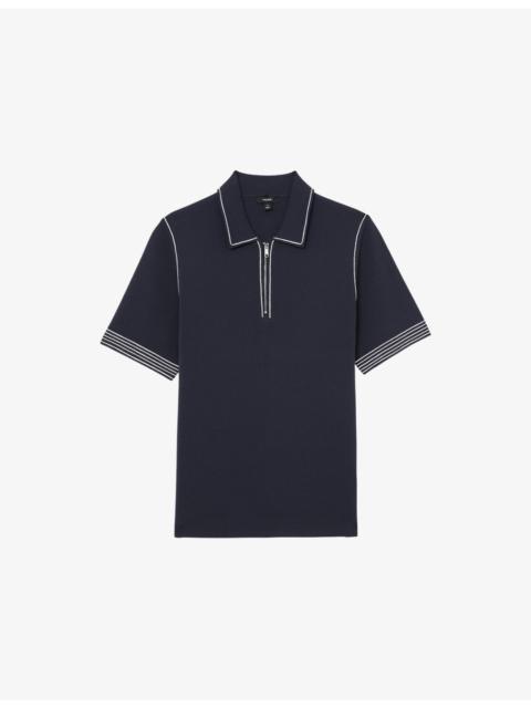 Mason Half-Zip Short-Sleeve Stretch-Knit Polo
