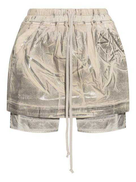 metallic-effect layered skirt