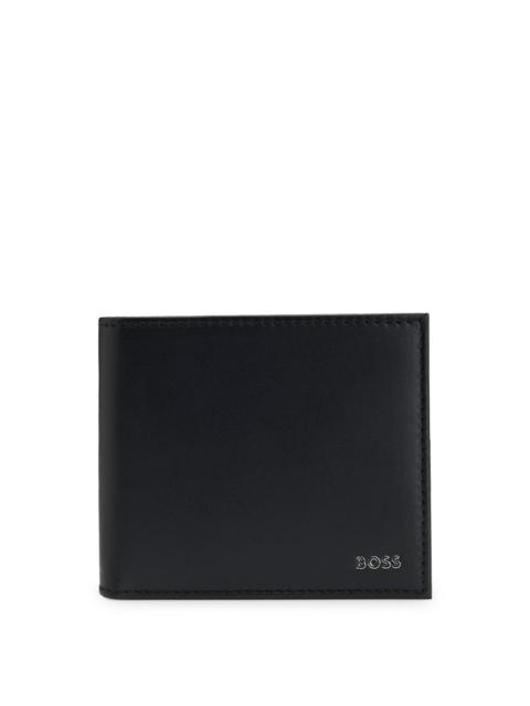 SMOOTH-LEATHER BILLFOLD WALLET WITH LOGO