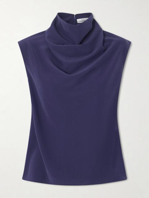 Draped Silk-crepe Blouse
