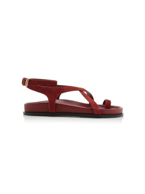 Jalen Slim Suede Sandals red
