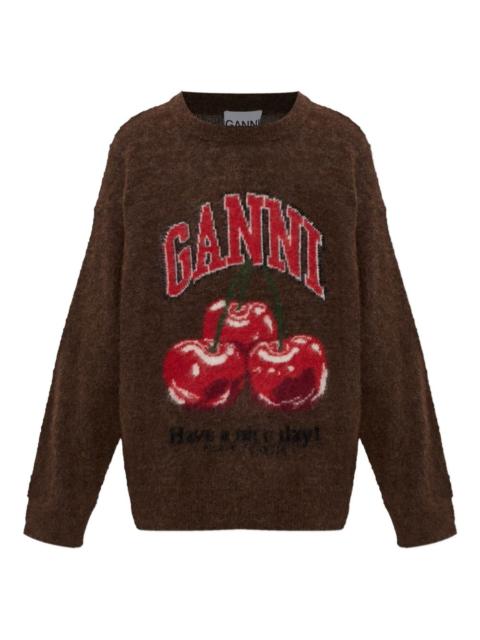 cherry-graphic sweater