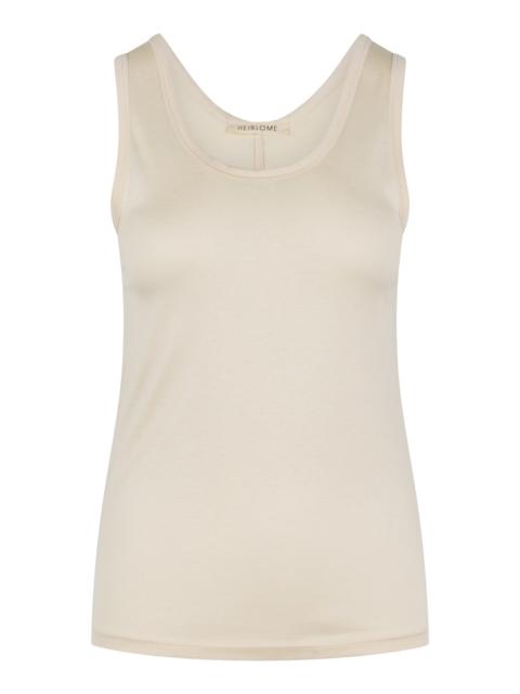 James Silk Tank Top ivory