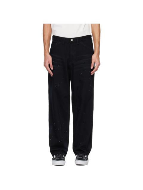 Black Washed Utility Jeans