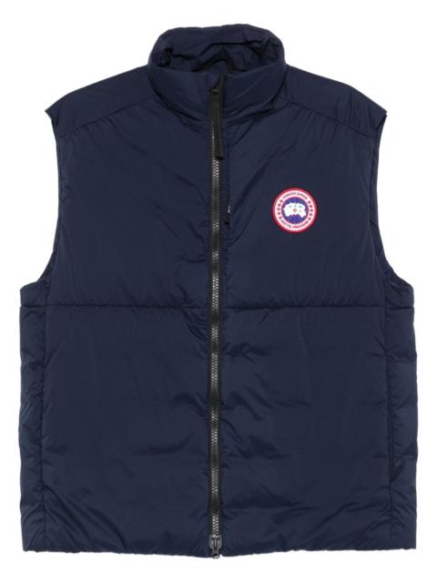 Lodge logo-patch quilted gilet