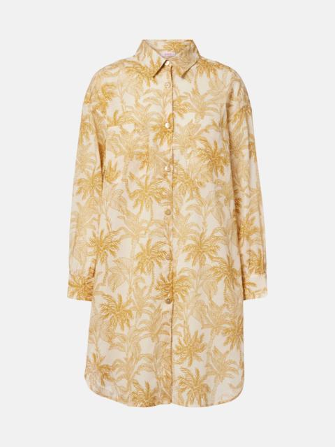 Exotisme printed cotton voile shirt