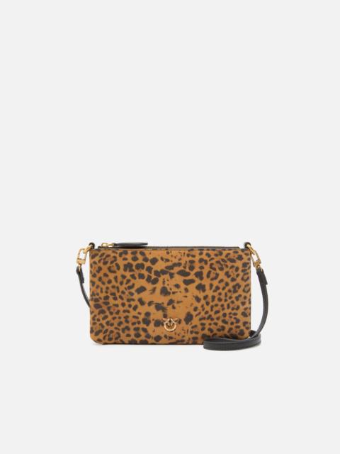 SMALL CROSSBODY CLUTCH IN LEOPARD-PRINT SUEDE