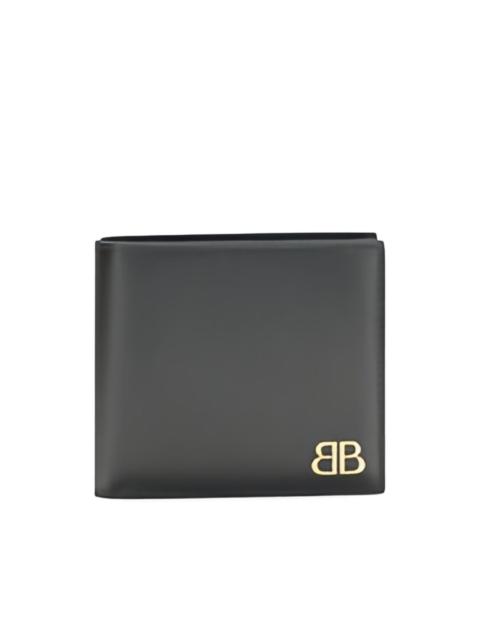 BB-logo leather wallet