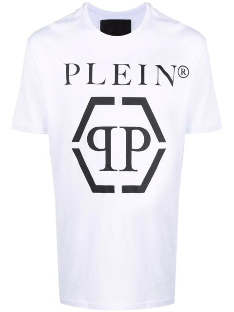 Hexagon logo-print cotton T-shirt