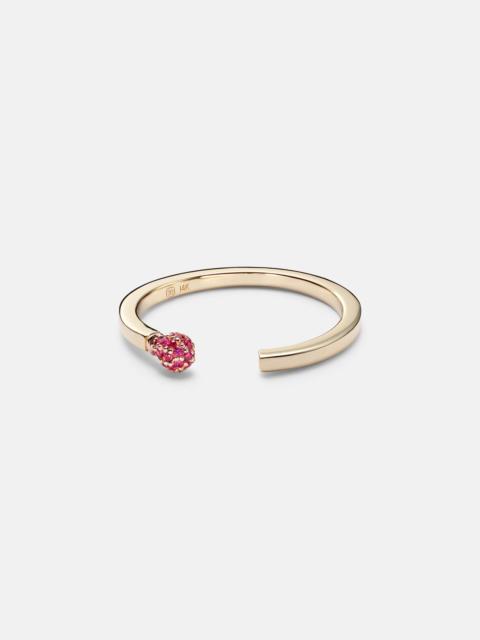 Match 14kt gold ring with rubies