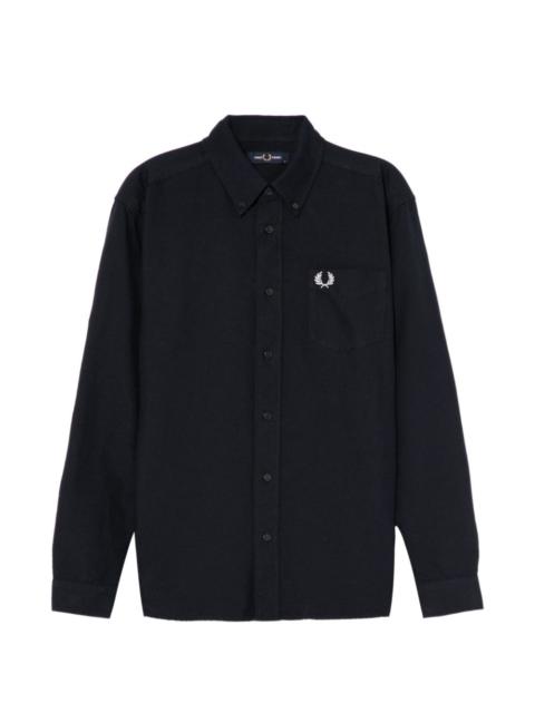 logo-embroidered pocket shirt