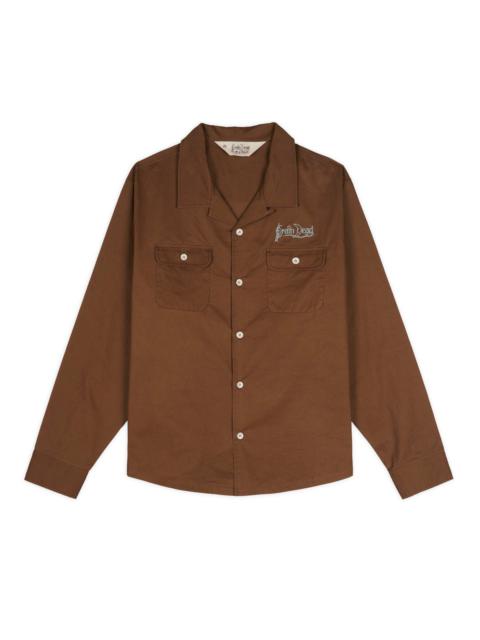 Poplin Camp Collar Shirt - Chocolate