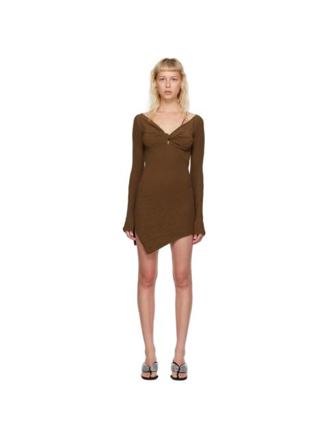 Brown Desai Minidress