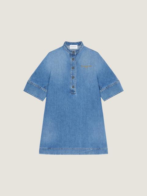 SHIRT DRESS IN WASHED DENIM
